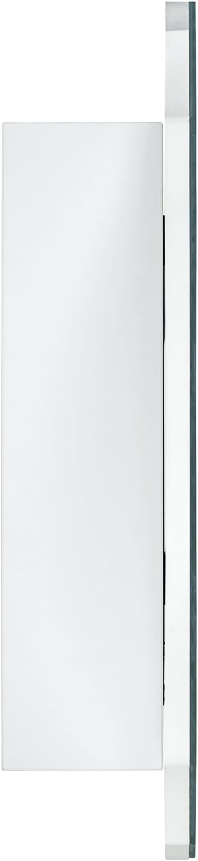 TOMACE Frameless Assymetrical Oval Medicine Cabinet with Beveled Mirror Irregular Surface Bathroom Medicine Cabinet Mirror with Storage for Bathroom 19'' H x 24'' W