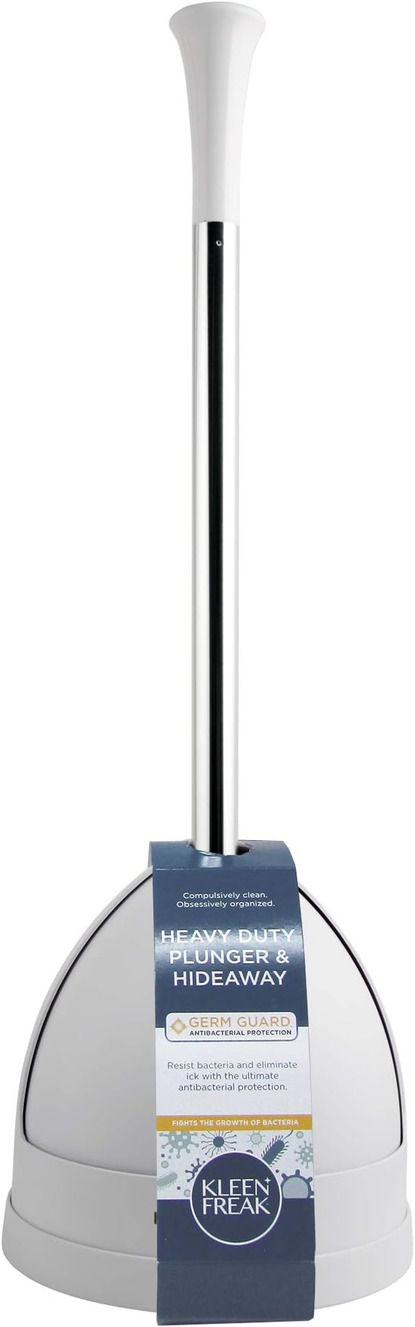 23-in. Heavy-duty Toilet Plunger with Twister Caddy 3019000, Versatile Bathroom Accessory Set and Apartment Must-have, Toilet and Plunger for Bathroom with Toilet Caddy