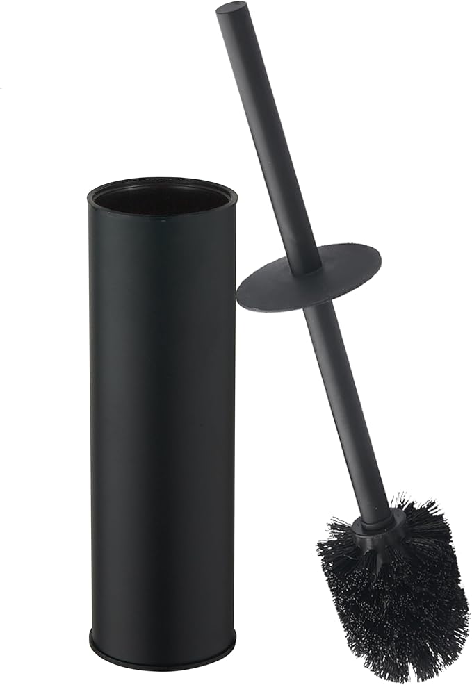 Toilet Brush and Holder,Stainless Steel Toilet Brushes for Bathroom with Holder 2pack Black