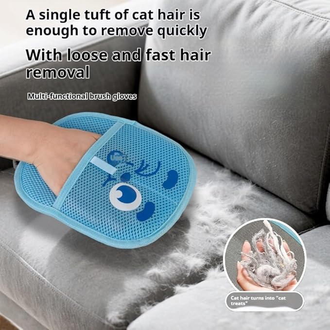 2025 Thickened Electrostatic Pet Hair Removal Gloves for Dogs & Cats,Reusable & Washable Cat Hair Removal Glove, Pet Hair Remover Tool for Furniture Clothing, Couch, Carpet, Car Seat, Bed