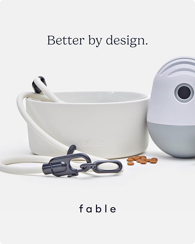 FABLE Falcon Treat Dispensing Dog Toy - Interlocking Design, 2 Cavity Dog Toy Treat Dispenser for Dry Food & Spreads - Interactive & Solo Play - No BPA - Purple