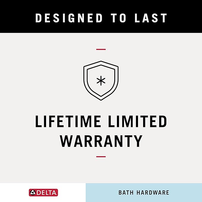 Delta Dansant (1-Pack) Towel Hooks Matte Black Double J Wall Mounted for Robes 2-Prong Holder, Bathroom Accessories DAN35-MB