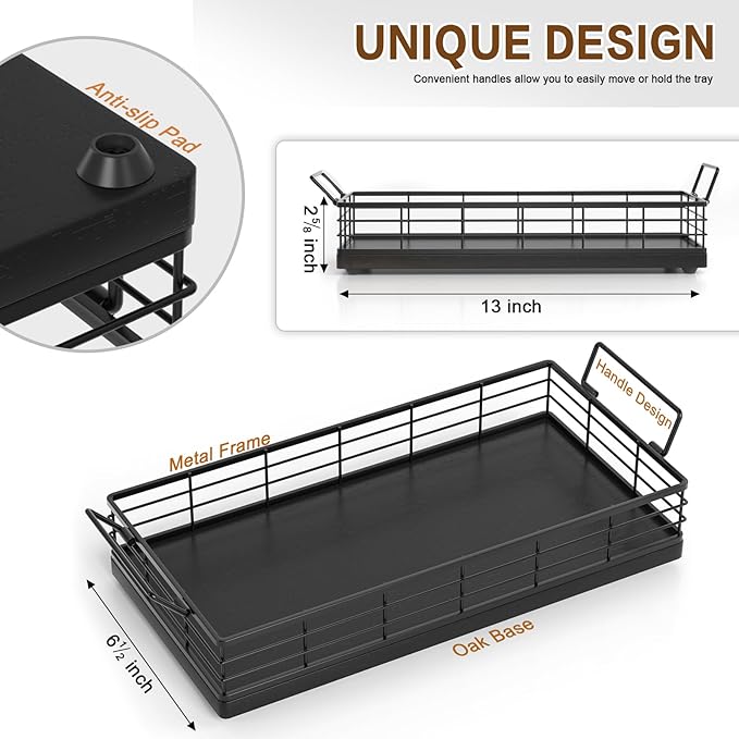 Toilet Paper Basket, 2PCS 13 Inch Bathroom Basket Tank Tray Top Storage Toiletries Organizer for Bathroom, Living Room and Kitchen