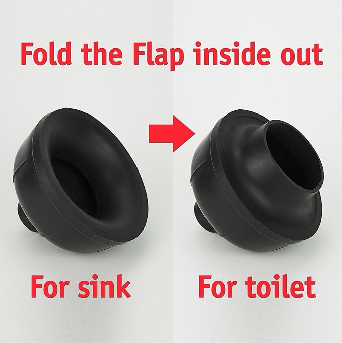 SteadMax Heavy Duty Toilet Plunger, Commercial Grade Double Thrust Force Rubber Cup with Wood Handle (22")