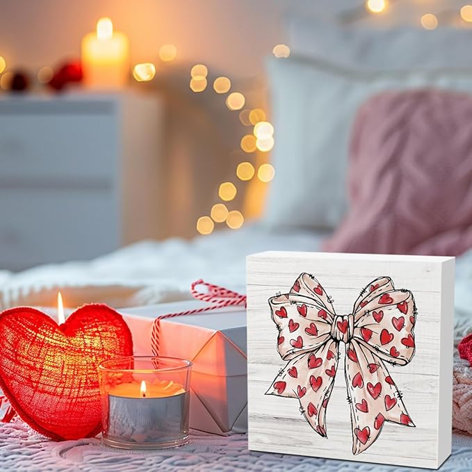 Valentine Decorations for Home Valentines Day Decor Valentine’s Kitchen Decor for Boyfriend Girlfriend Gifts 5 X 5 Inches