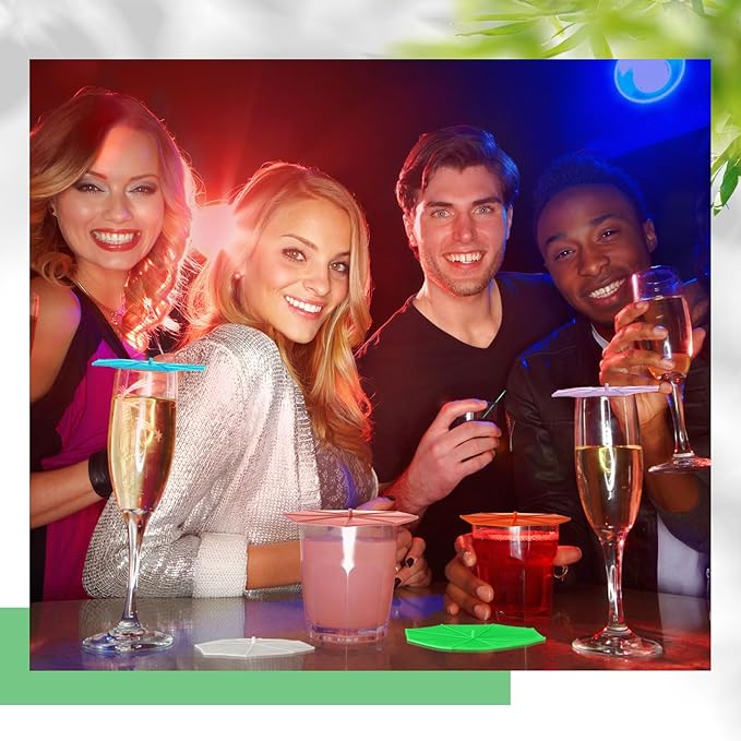 Patelai 6 Pcs Silicone Cup Covers 4.13 Inch Umbrella Silicone Cup Lids Flexible Coffee Mug Covers Reusable Mug Lid for Coffee Tea(Bright Color)