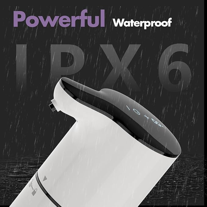 YIKHOM Automatic Liquid Soap Dispenser, Touchless Dish Soap Dispenser, 450mL/15.37 oz Electric Soap Dispenser 8 Level Adjustable Control, USB C Rechargeable Auto Soap Pump Hands Free for Kitchen