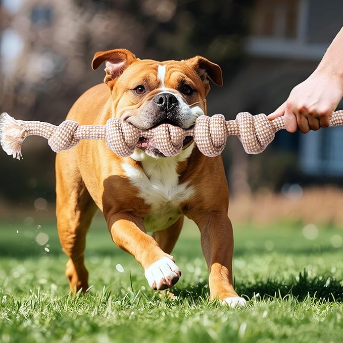 Dog Rope Toy, Rope Toys for Dogs Aggressive Chewers, for Large Dogs for Cleaning Teeth, Bite Resistant, 4 Pack