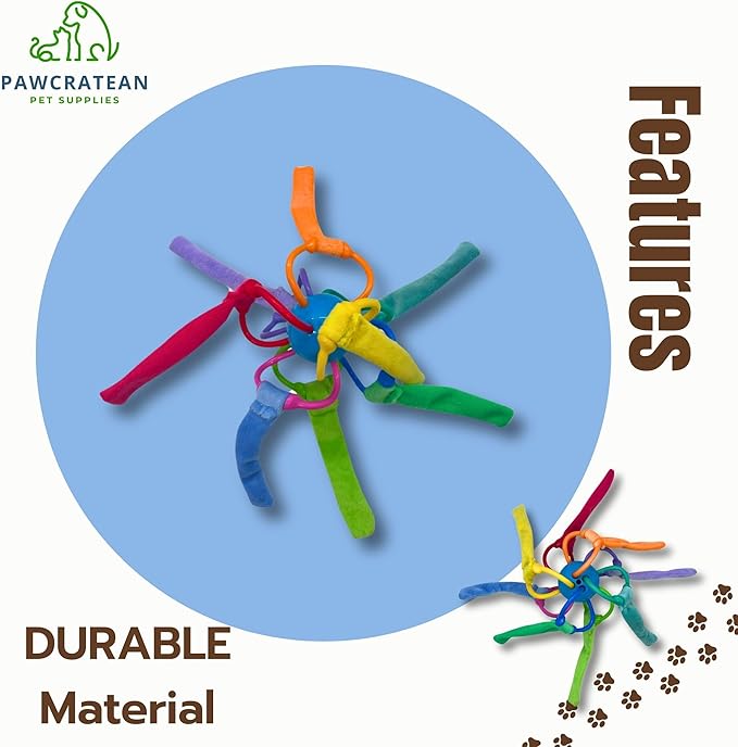 Catnip Sepak Takraw Toy with Crackle Paper Colorful Self-Entertainment Durable Chew Toy