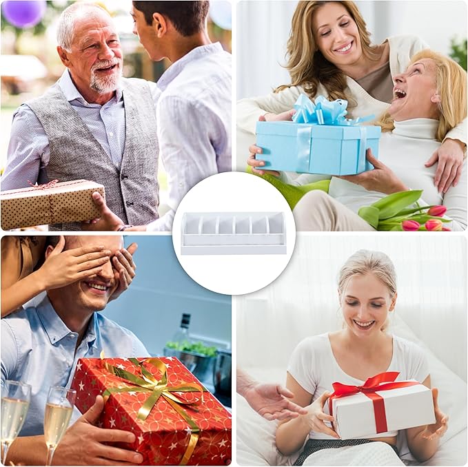 MinBoo Bamboo Belt Rack, 6-Compartment Belt Organizer and Displayer for Closet and Drawer, Men and Women (White)