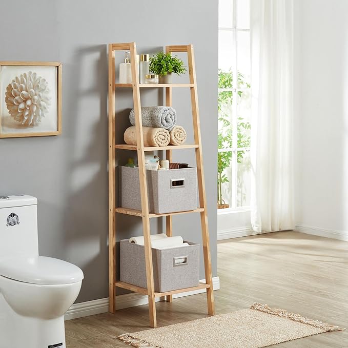 DECOMOMO Storage Bins for Shelves Robust Fabric Closet Bins for Shelves Toy Storage Clothes Books (Pack of 3 – Light Grey)