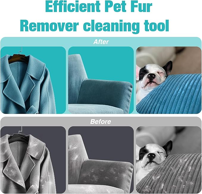 Silicone Carpet Rake for Pet Hair Removal Tool,Magic Brush Dog Hair Removal Glove,Cat Carpet Broom Rake&Pet Hair Remover Tool 3PCS/Set for Rugs, Mats, Couch, Furniture,54inch Scraper Rake