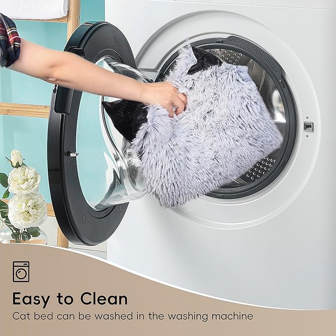 Extra Large Cat Tunnel Bed, 4 Ways Tunnels for Indoor Cats, Multi-cat Family Cat Bed & Cave, Plush Cat Donut with Washable Middle Mat, Exit Balls, Pet Play Toy for Kitten Puppy Rabbit