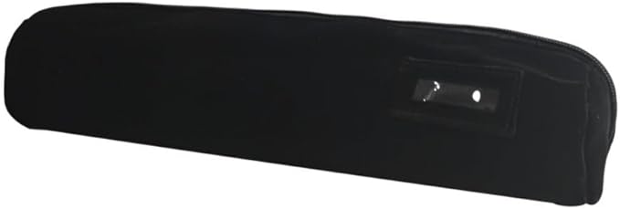 Bracelet Bangle Watch Roll Travel Pouch Jewelry Organizer, Black Gray Velvet Portable Zipper Pouch with Removable Roll Insert for Standard Size 12.5" W x 2.8" Diameter. (All black)