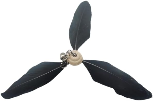 Variety Play Set, 5 Pack Refills for Wand and Fishing Poles, Spring Wires, Door/Wall Hang Ropes. 2 Bird, 2 Feather & Windmill Cat Toys - Bells & Easy Clip-On