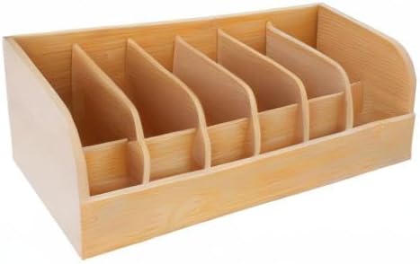 GTI Belt Organizer, 6 Compartments Belt Organizer for Closet and Drawer, Bamboo Display Case for Tie and Belt, Belt Storage Organizer for Men Women (Wooden)