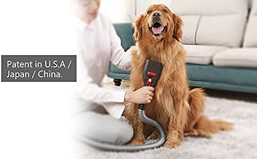 Pet Vacuum Grooming Brush and Shedding Kit for Dog/Cat Loose Hair, Professional Accessories Remover for Pet's Undercoat Fur