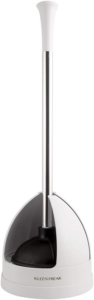 23-in. Heavy-duty Toilet Plunger with Twister Caddy 3019000, Versatile Bathroom Accessory Set and Apartment Must-have, Toilet and Plunger for Bathroom with Toilet Caddy