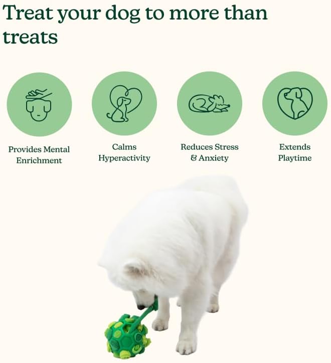 Reggie Forager Ball for Dogs | Interactive Treat Dispensing Toy for Mental Stimulation | Reduces Boredom, Stress & Hyperactivity | Enrichment Ball for All Dog Breeds & Sizes | Durable & Washable