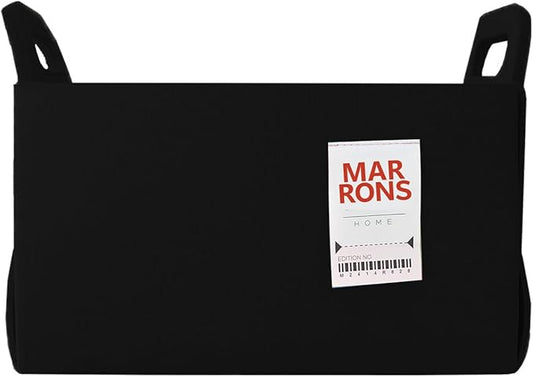 Collapsible Felt BLACK Storage Bin Medium 11"x7.1"x7.1" – Foldable Basket with Handles for Closet, Toy Storage, Laundry Room Organization, Decorative Storage Bins for Shelves, Cube Storage