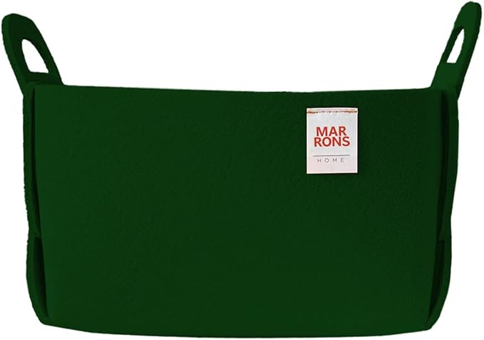 Collapsible Felt DEEPGREEN Storage Bin Small 7.1"x5.1"x5.1" – Foldable Basket with Handles for Closet, Toy Storage, Laundry Room Organization, Decorative Storage Baskets for Shelves, Nursery