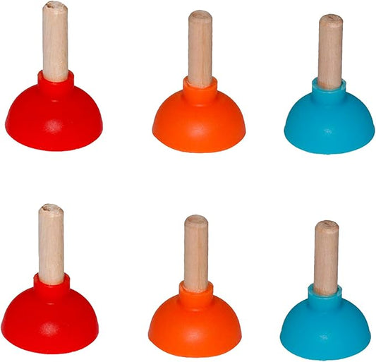 EVKILKJS 6PCS Toilet Plunger Shape Phone Holder Mini Colorful Plunger Holder Sucker Stand for Supporting Cellphone, Moblie Phone