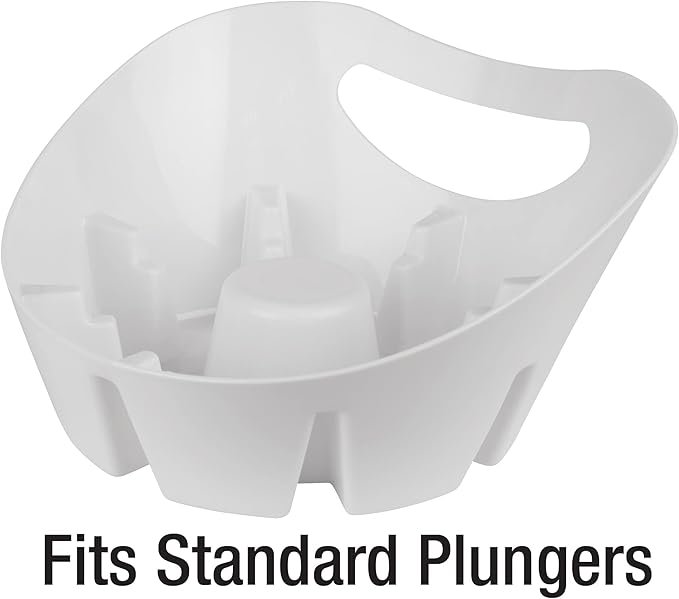 Plumb Craft Universal Plunger Holder Drip Tray, White (1 Pack)