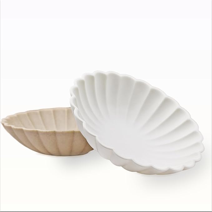 Ocean-Inspired Scallop Decorative Bowl, Fruit Bowl Home Decor, Coffee Table Tray, Key Bowls Entryway Decor, Handmade Non-Slip Decor Bowl with Coastal Charm