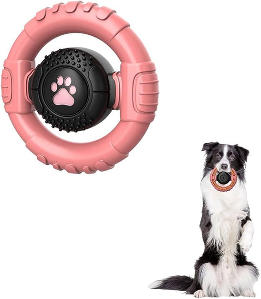 Dog Toys for Aggressive Chewers Large Medium Breed, Indestructible Squeaky Dog Chew Toys, Tough Nylon Rubber Interactive Dog Toys to Keep Them Busy