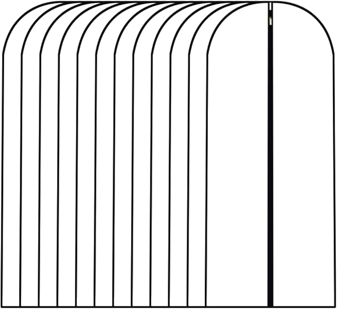 Dress Bags for Hanging Clothes12 PCS Transparent Waterproof Dustproof Bags for Wardrobe Storage Coat Covers for Closet Full Zipper Garment Bags for Long Dress Costumes Gowns Coats 24''x60''