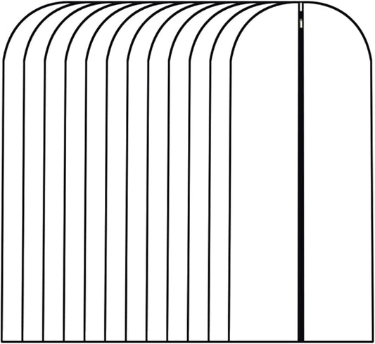 Dress Bags for Hanging Clothes12 PCS Transparent Waterproof Dustproof Bags for Wardrobe Storage Coat Covers for Closet Full Zipper Garment Bags for Long Dress Costumes Gowns Coats 24''x60''