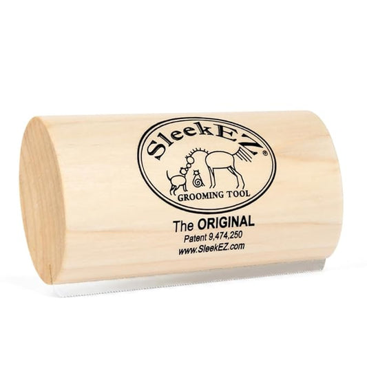 SleekEZ Dog Brush for Shedding & Dog Grooming Supplies | Pet Hair Removal Tool | Great For All Fur Types | For Short, Medium, & Long Hair Pets | Reduces Shedding by 95% | Made in USA | 5 inch