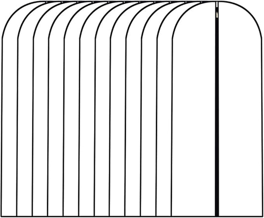 Garment Bags for Hanging Clothes 12 PCS Transparent Dress Bag for Traveling Garment Bag for Dresses Long Clothes Storage Bags with Full Zipper for Long Dress Costumes Gowns Coats 24''x54''