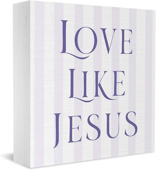 Purple Bible Room Bedroom Bathroom,Purple Decor,Inspirational Bible Verses Decorations Decorations for Teen Girls Gifts Wooden Box 5 x 5 Inch