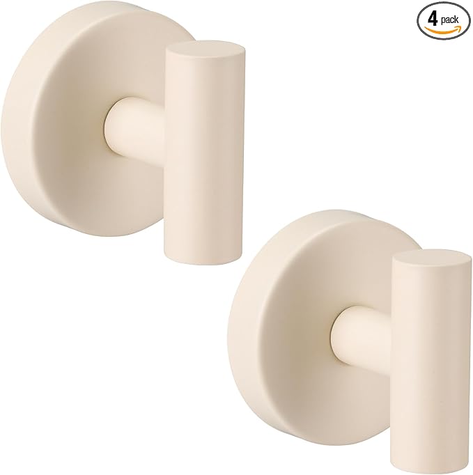 Heavy Duty Reusable Suction Cup Hooks for Shower - No Drill Bathroom/Glass/Mirror/Tiles & Metal Surfaces,and Smooth Non-Porous Surfaces for Towels, Robes, Loofahs (2, Milk White)