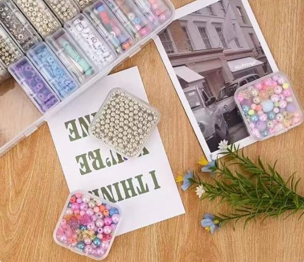 Transparent small square box 30 grid home storage box home desktop plastic storage box jewelry box