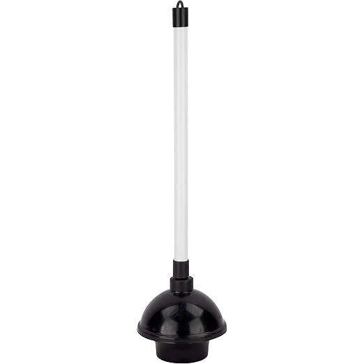 LDR 512 3310A Toliet Handle Double Thrust Rubber Force Cup Removes Clogs for Bathrooms, Kitchens, Baths, Showers, Powerful Commercial and Residential, Plastic Flange Plunger