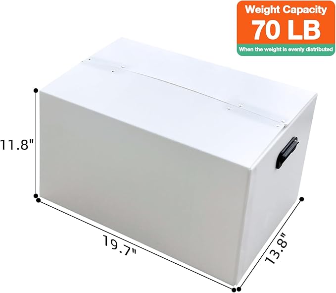 plastic storage bins with lids containers,55qt(19.7"x13.8"x11.8") 6 pack,collapsible moving boxes with handles stackable storage bins,Double-layer hollow shock-absorbing material,white