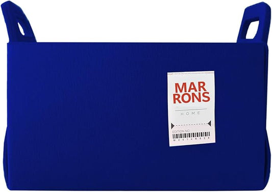 Collapsible Felt BLUE Storage Bin Medium 11"x7.1"x7.1" – Foldable Basket with Handles for Closet, Toy Storage, Laundry Room Organization, Decorative Storage Bins for Shelves, Cube Storage