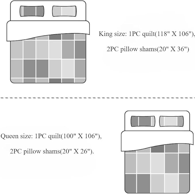 MarCielo 3-Piece 100% Cotton Oversized Bedspread Lightweight Quilt Coverlet Embroidery Farmhouse Bedding Set (TX Bright White, Oversized King (118"x106"))