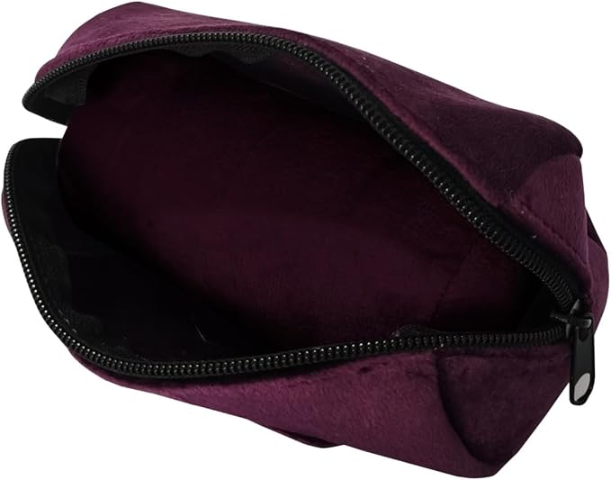 Velvet Bangle & Bracelet Organizers and Storage Small Jewelry Travel Organizer Roll, Compact Jewelry Case for Bangles, Bracelets, Watches(Dark Purple)