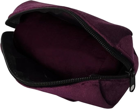 Velvet Bangle & Bracelet Organizers and Storage Small Jewelry Travel Organizer Roll, Compact Jewelry Case for Bangles, Bracelets, Watches(Dark Purple)