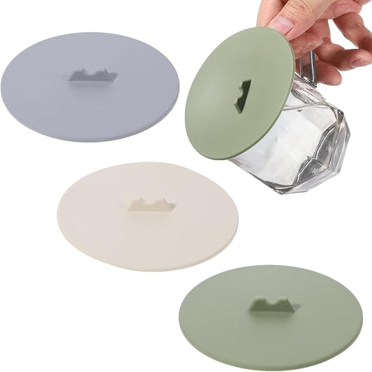 Silicone Lids for Cups, 3Pcs Anti-dust Airtight Seal Lid for Mugs, Colored Universal Cup Lids, Silicone Cups Covers, Reusable Mug Cover for Coffee, Tea Cup and Mugs(3 color)