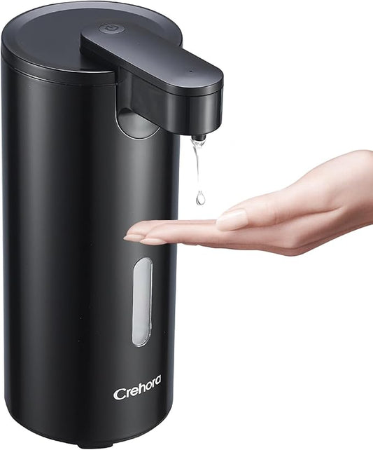 utomatic Soap Dispenser, Automatic Soap Dispenser Touchless, Kitchen & Bathroom, 3 Adjustable Volume for Liquid Soap, Water-Resistant, Hotel, Restaurant and School, Clog-Free, Black