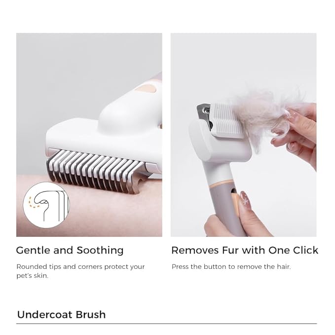 VOOCOO Self Cleaning Slicker Brush, A Complete Grooming Tool, Deshedding Undercoat and Hair Removal for Dogs and Cats, Safe and Gentle on Pets Skin, Easy Pet Hair Removal.