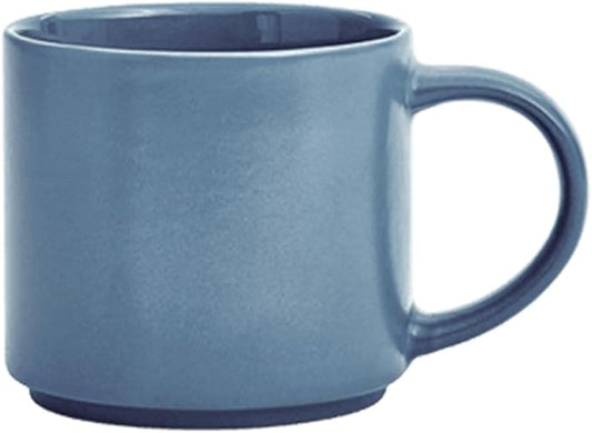 Ceramic Coffee Mugs, 16 oz Big Size for Oatmeal, Bosmarlin Matte Blue, Birthday Gifts, Dishwasher & Microwave Safe, Daily Office and Home Use