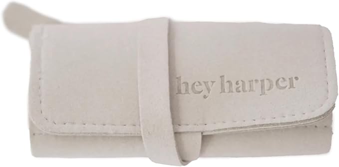Hey Harper Travel Jewelry Organizer Roll – Compact Storage Pouch for Rings, Earrings, Necklaces & Bracelets – Foldable Case for Women (Included Only Roll) (Slate)
