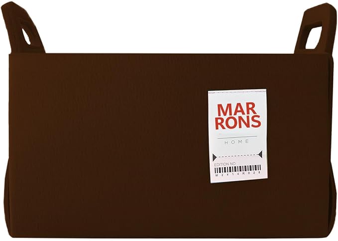 Collapsible Felt CHOCOBROWN Storage Bin Medium 11"x7.1"x7.1" – Foldable Basket with Handles for Closet, Toy Storage, Laundry Room Organization, Decorative Storage Bins for Shelves, Cube