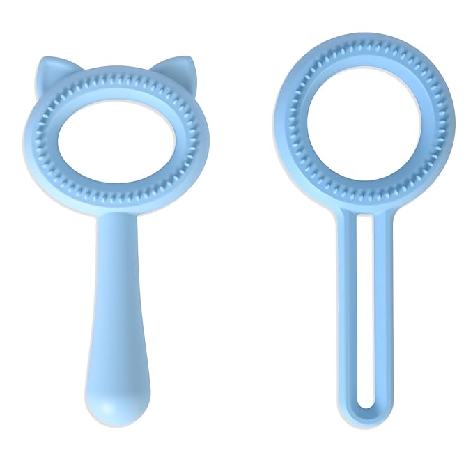 2pcs (blue) Cat Brushes for Indoor Cats Shedding, Brush for Long or Short Haired Cats, Grooming Brush Comb for Kitten Rabbit Massage Removes Loose Fur