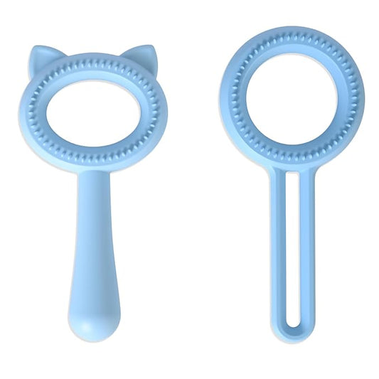 2pcs (blue) Cat Brushes for Indoor Cats Shedding, Brush for Long or Short Haired Cats, Grooming Brush Comb for Kitten Rabbit Massage Removes Loose Fur